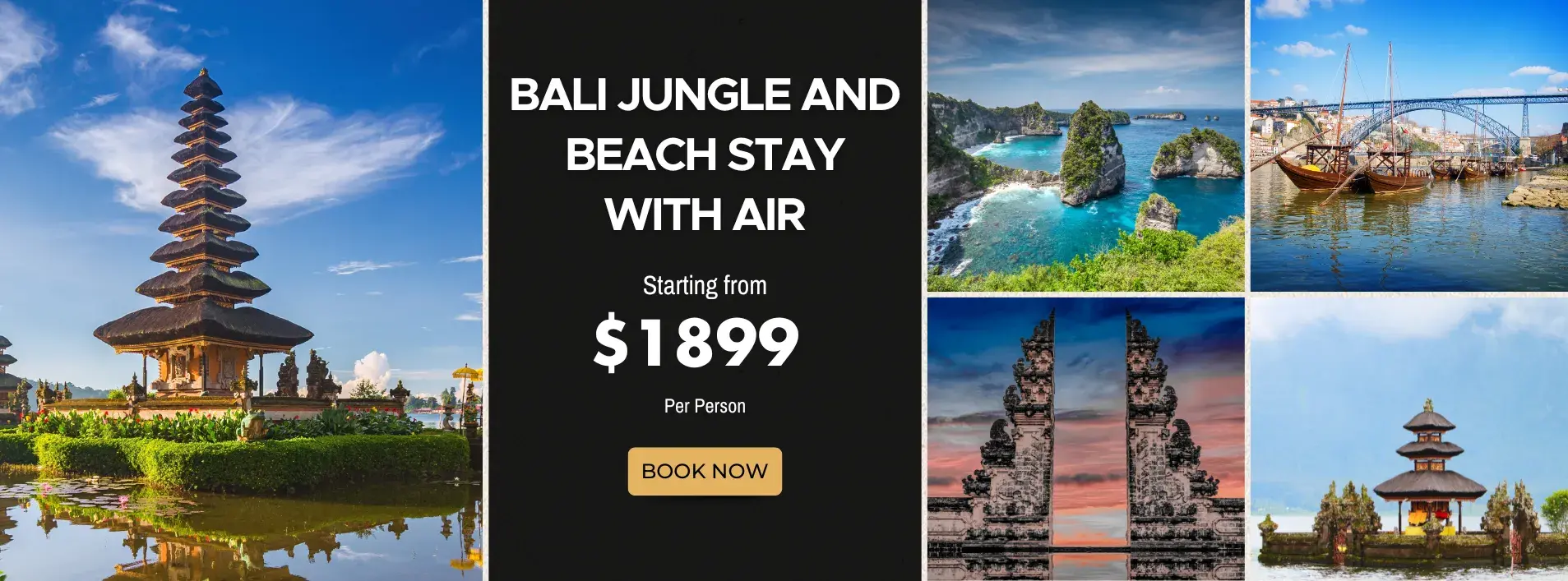 Bali Jungle and Beach Stay W/Air