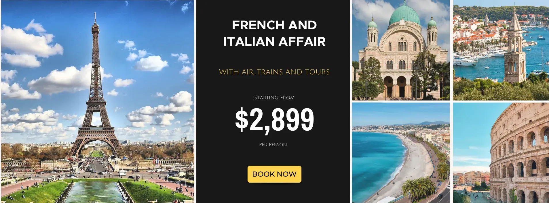 French and Italian Affair W/Air, Trains and Tours