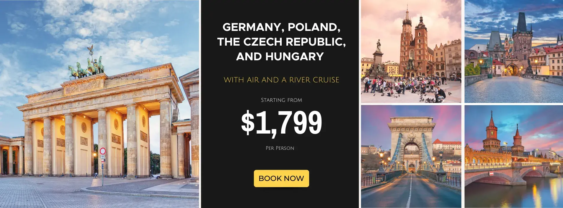 Germany, Poland, the Czech Republic, and Hungary W/Air and a River Cruise
