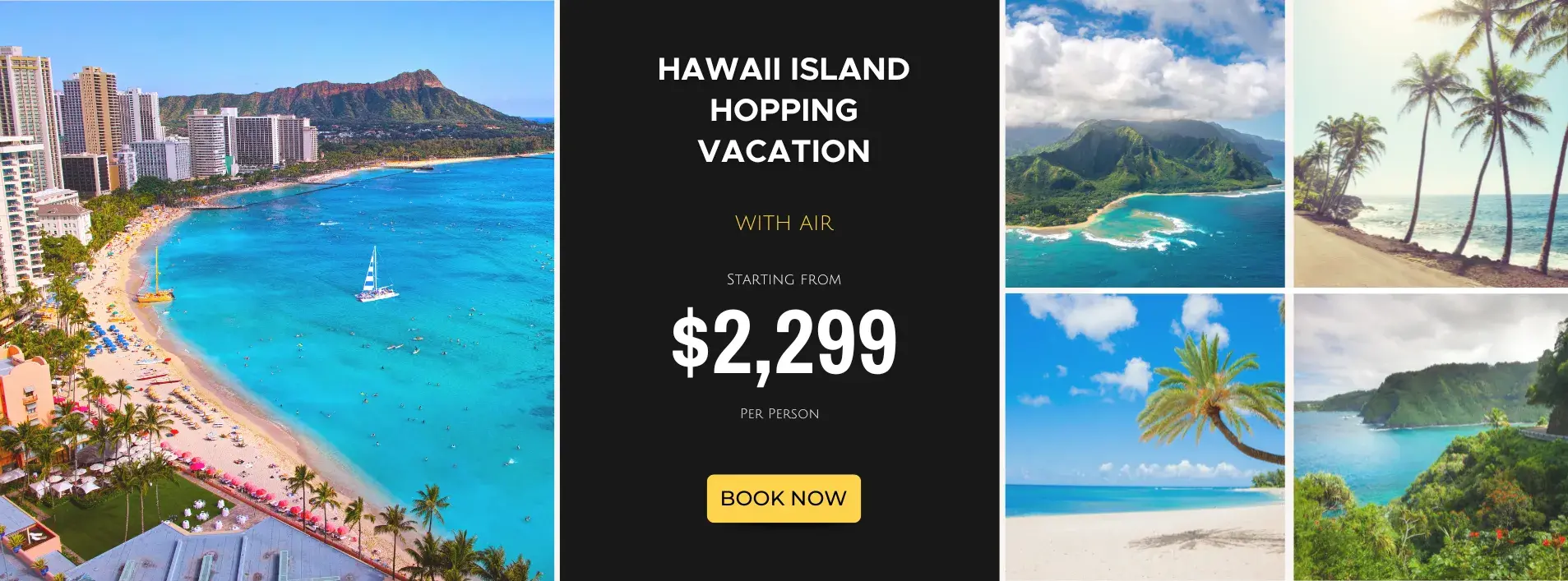 Hawaii Island Hopping Vacation W/Air