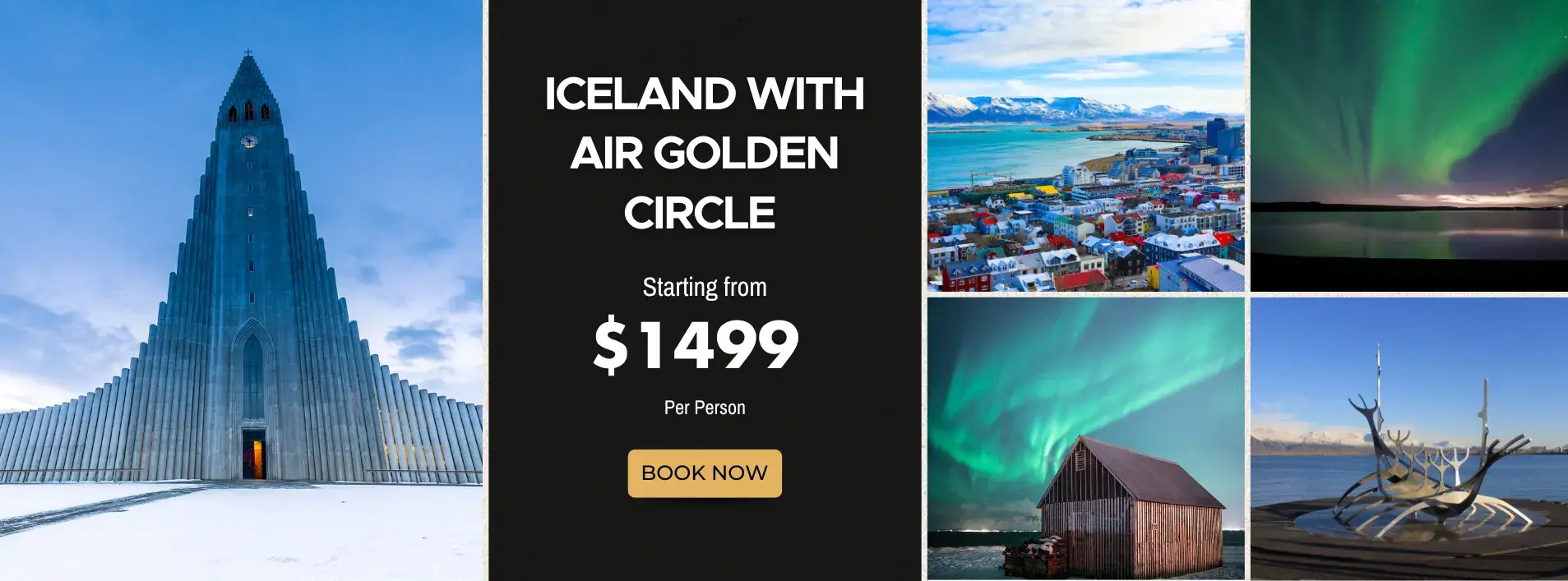 Iceland w/Air Golden Circle and Northern Lights Tour