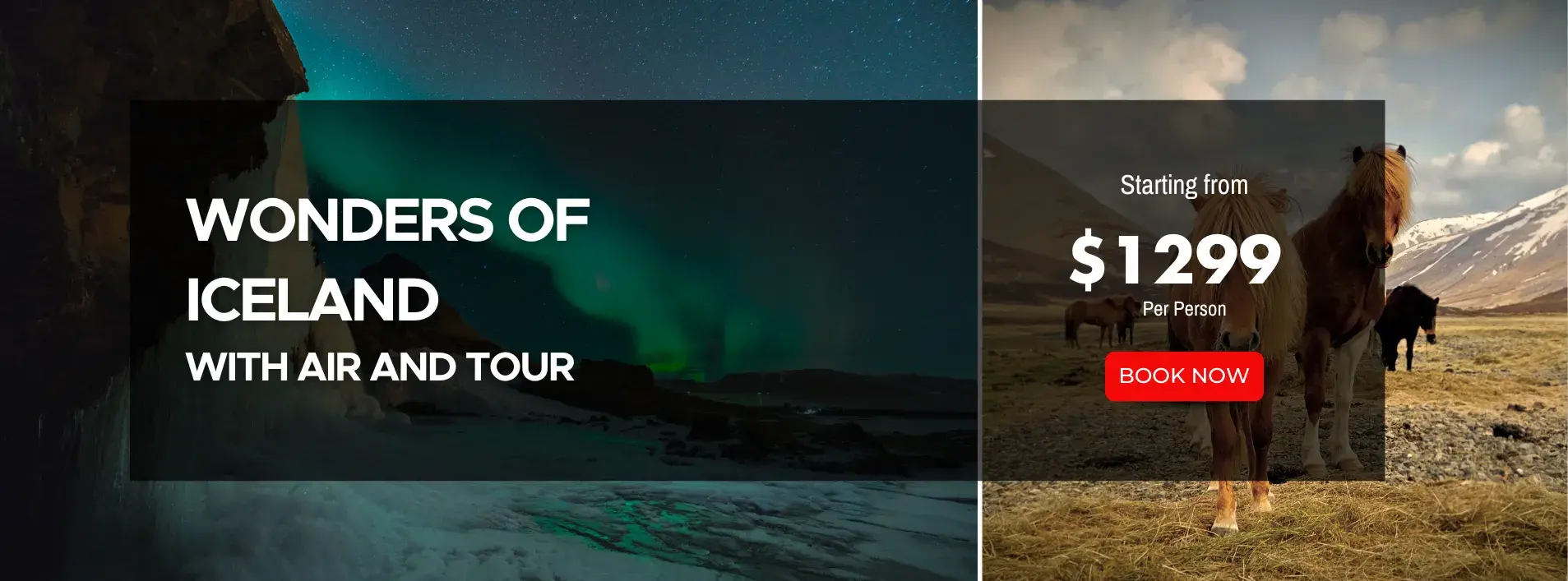 Wonders of Iceland W/Air and Tours