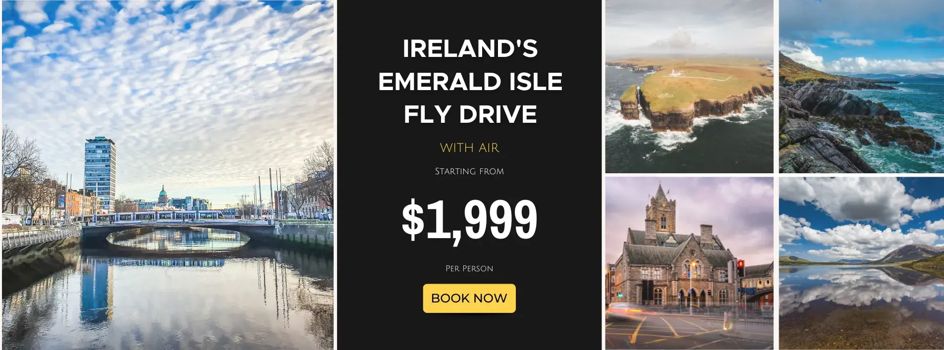 Ireland's Emerald Isle Fly Drive W/Air