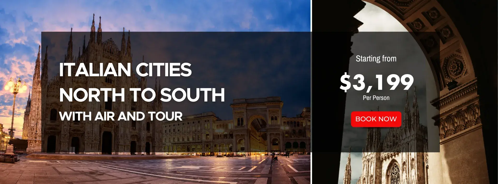 Italian Cities North to South W/Air and Tours