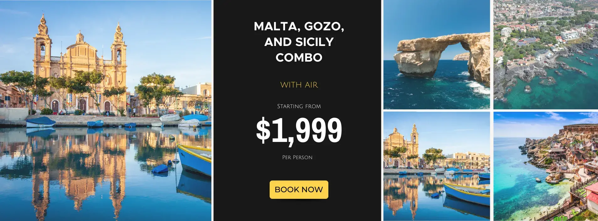 Malta, Gozo, and Sicily Combo W/Air