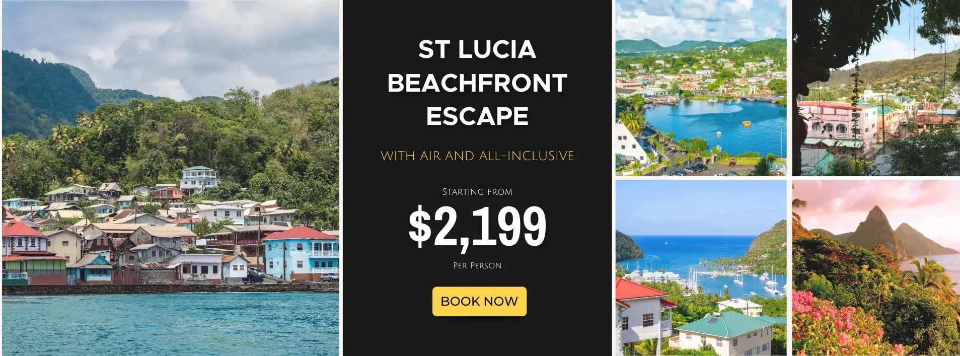 St Lucia Beachfront Escape W/Air and All-Inclusive